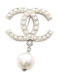 CHANEL Pre-Owned 1986-1988 Coco Mark brooch - Silver