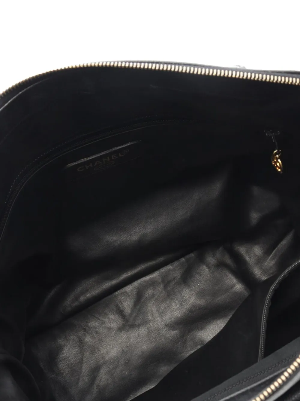 Pre-owned Chanel 2000s Coco Mark Tote Bag In Black