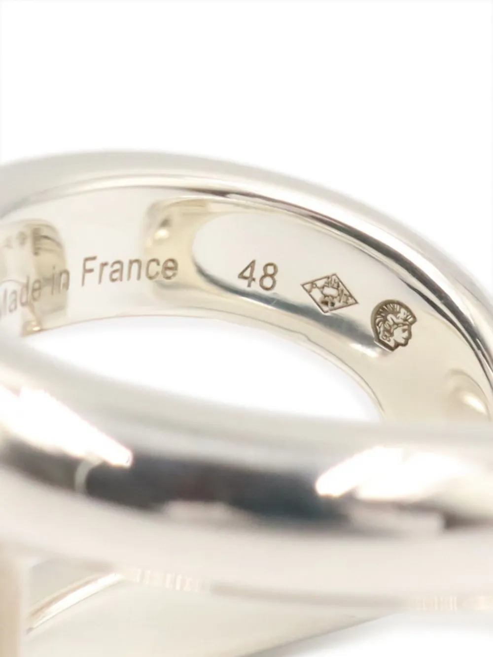 Pre-owned Hermes 2020s Osmoz Ring In Silver