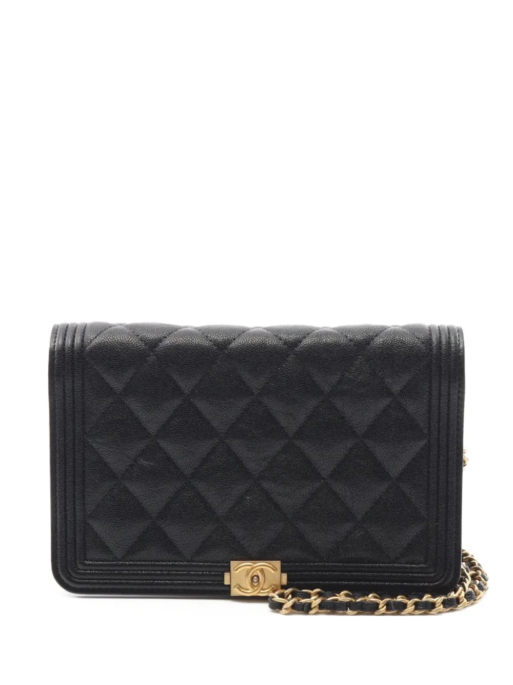 CHANEL Pre-Owned 2018-2019 チェーンウォレット - ブラック CHANEL Pre-Owned 2018-2019 チェーンウォレット - ブラック
