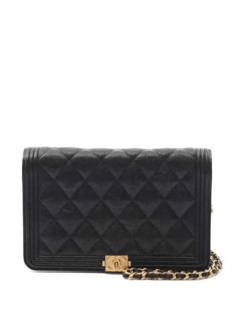 CHANEL Pre-Owned 2018-2019 matelassé chain wallet