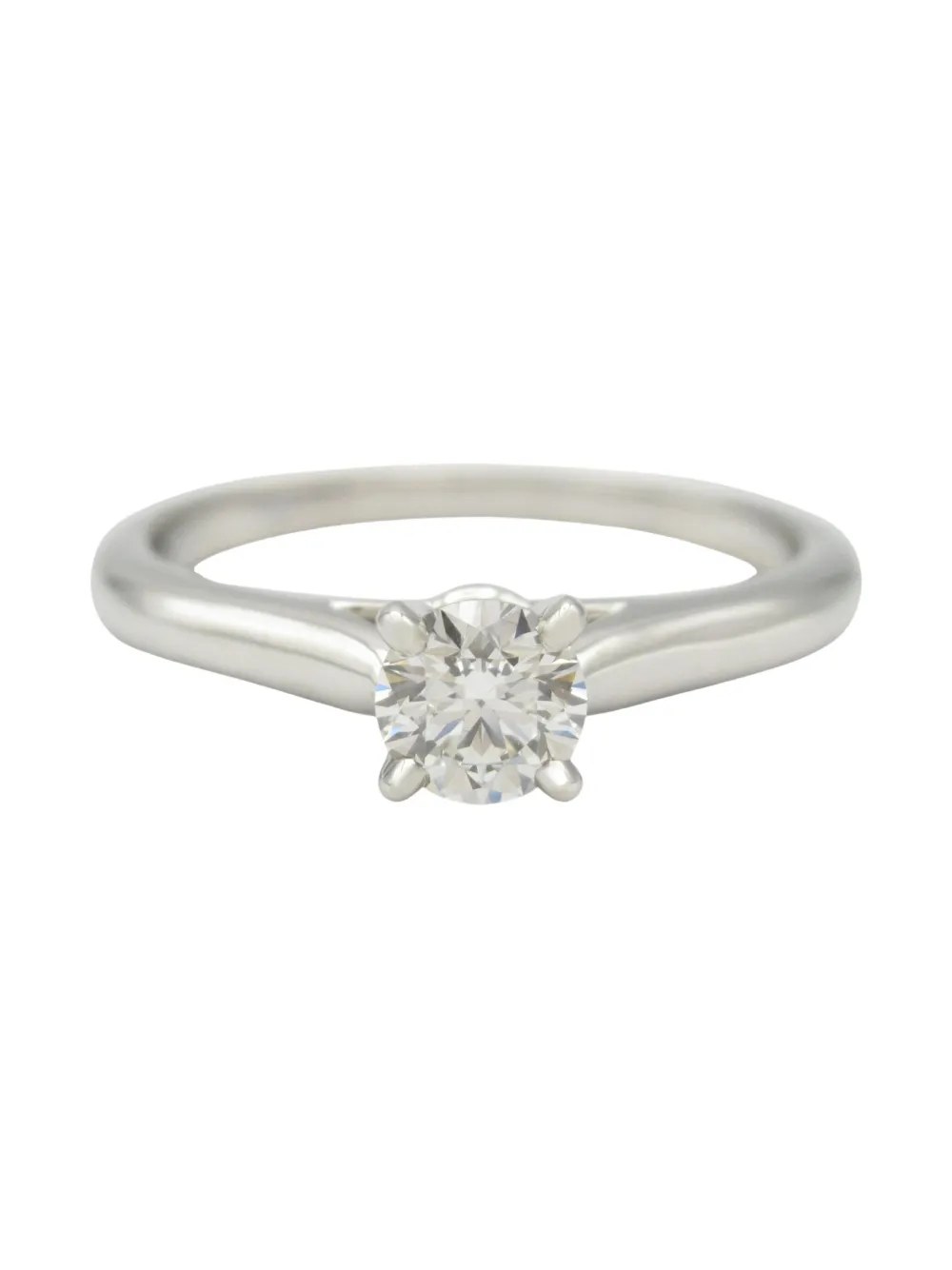 Pre-owned Cartier 2010s Solitaire-setting Ring In Silver