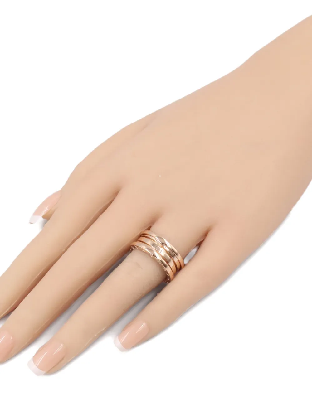 Pre-owned Bvlgari 10s 18k Rose Gold B-zero1 Ring