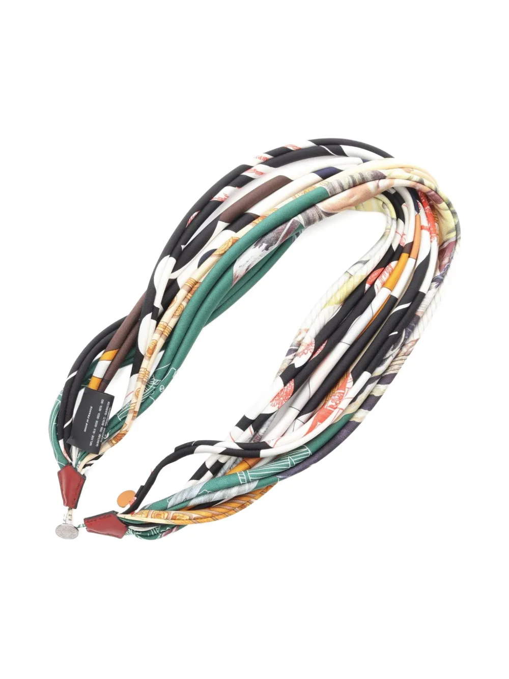 Hermès Pre-Owned 2010s silk leather necklace | vert | Image 1