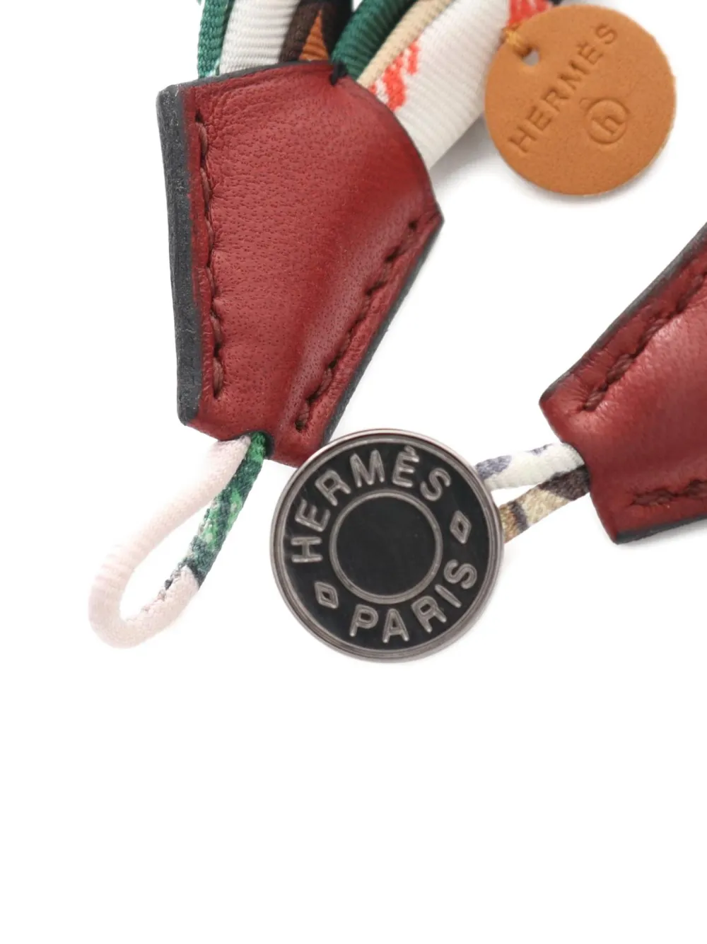 Hermès Pre-Owned 2010s silk leather necklace | Pre-owned | Image 2