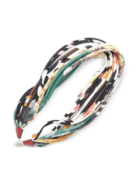 Hermès Pre-Owned 2010s silk leather necklace