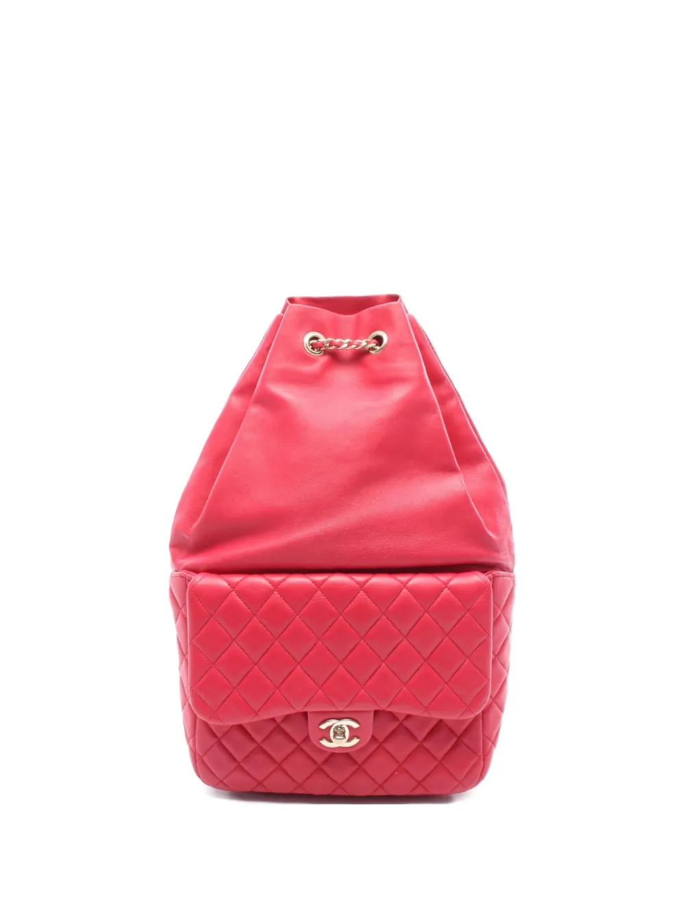 CHANEL Pre-Owned 2015-2016 quilted chain backpack | Pink | Image 1