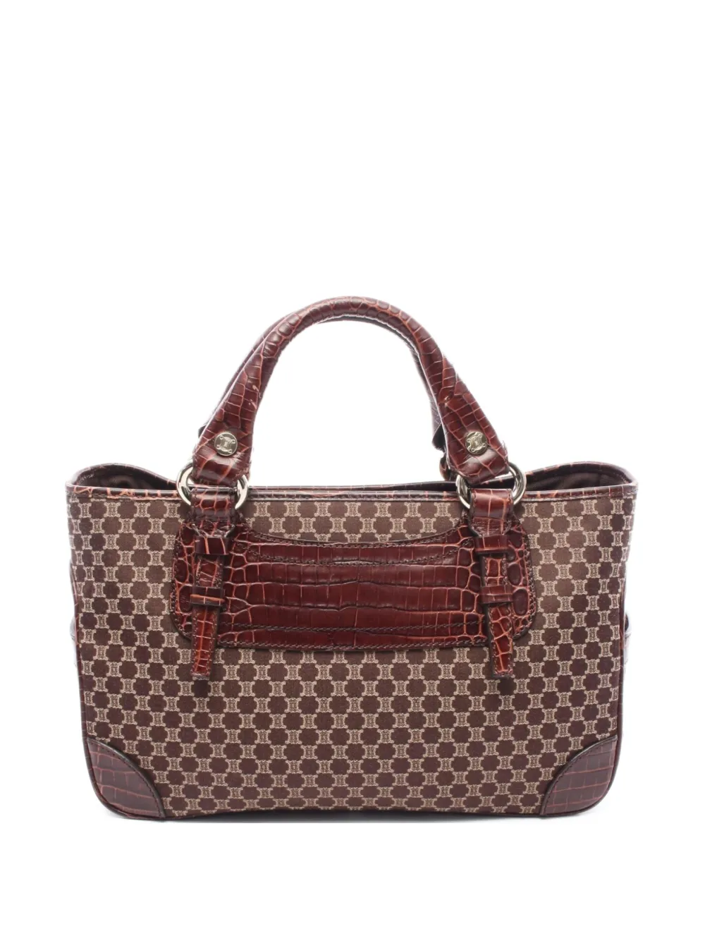 Celine Pre-Owned 2010s マカダム ブギーハンドバッグ - ブラウン Celine Pre-Owned 2010s マカダム ブギーハンドバッグ - ブラウン