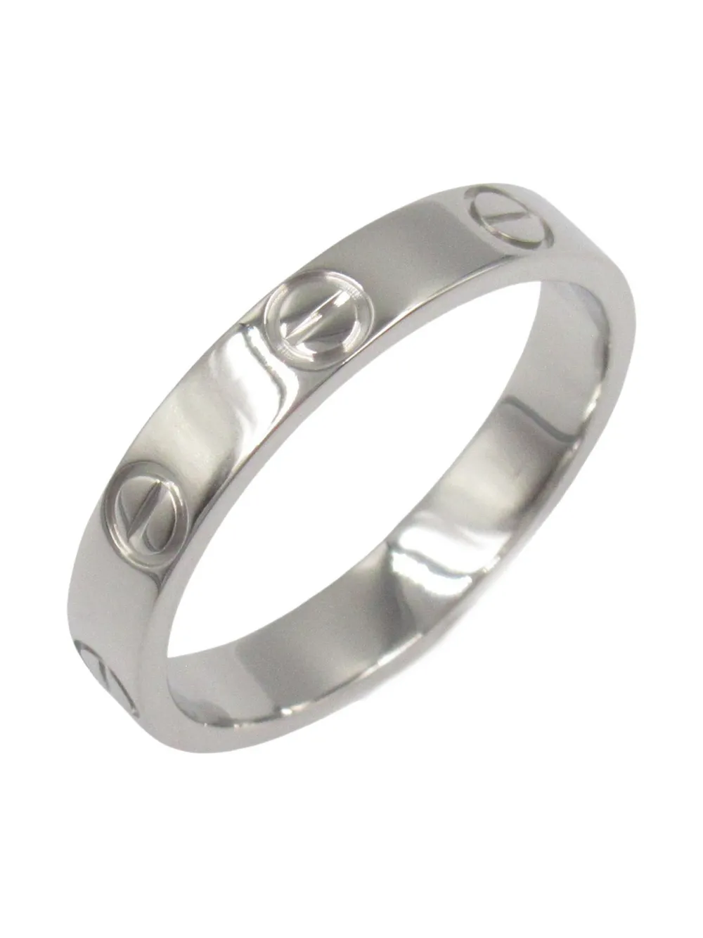Pre-owned Cartier 2010s Mini Love Ring In Silver