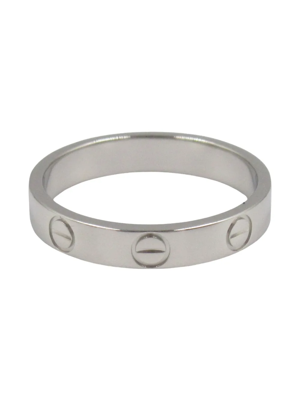Pre-owned Cartier 2010s Mini Love Ring In Silver
