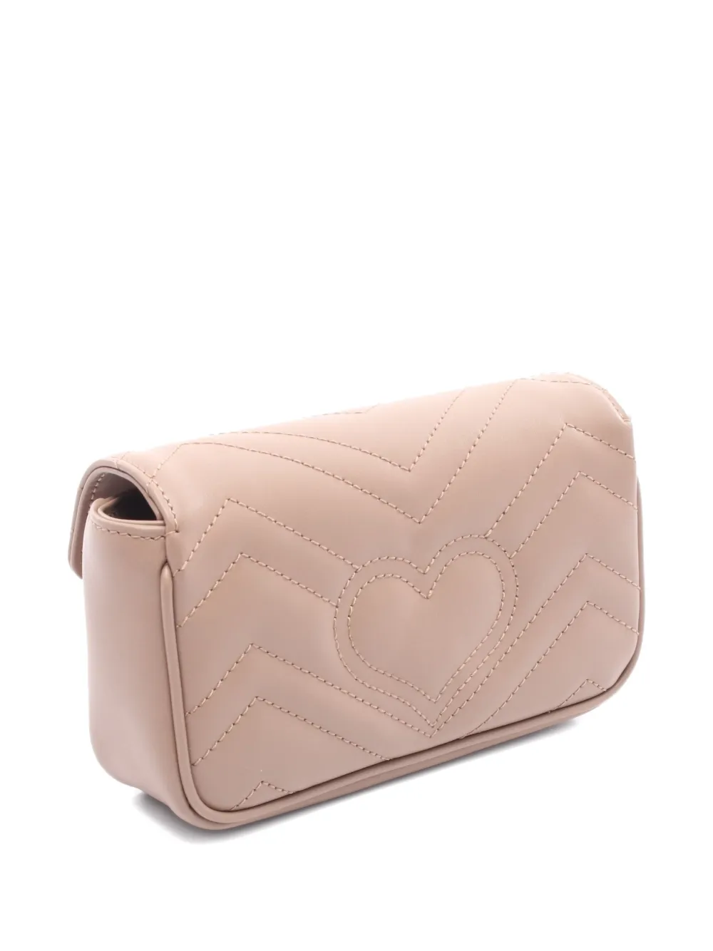 Pre-owned Gucci 2020s Chevron-quilted Chain Bag In Neutral