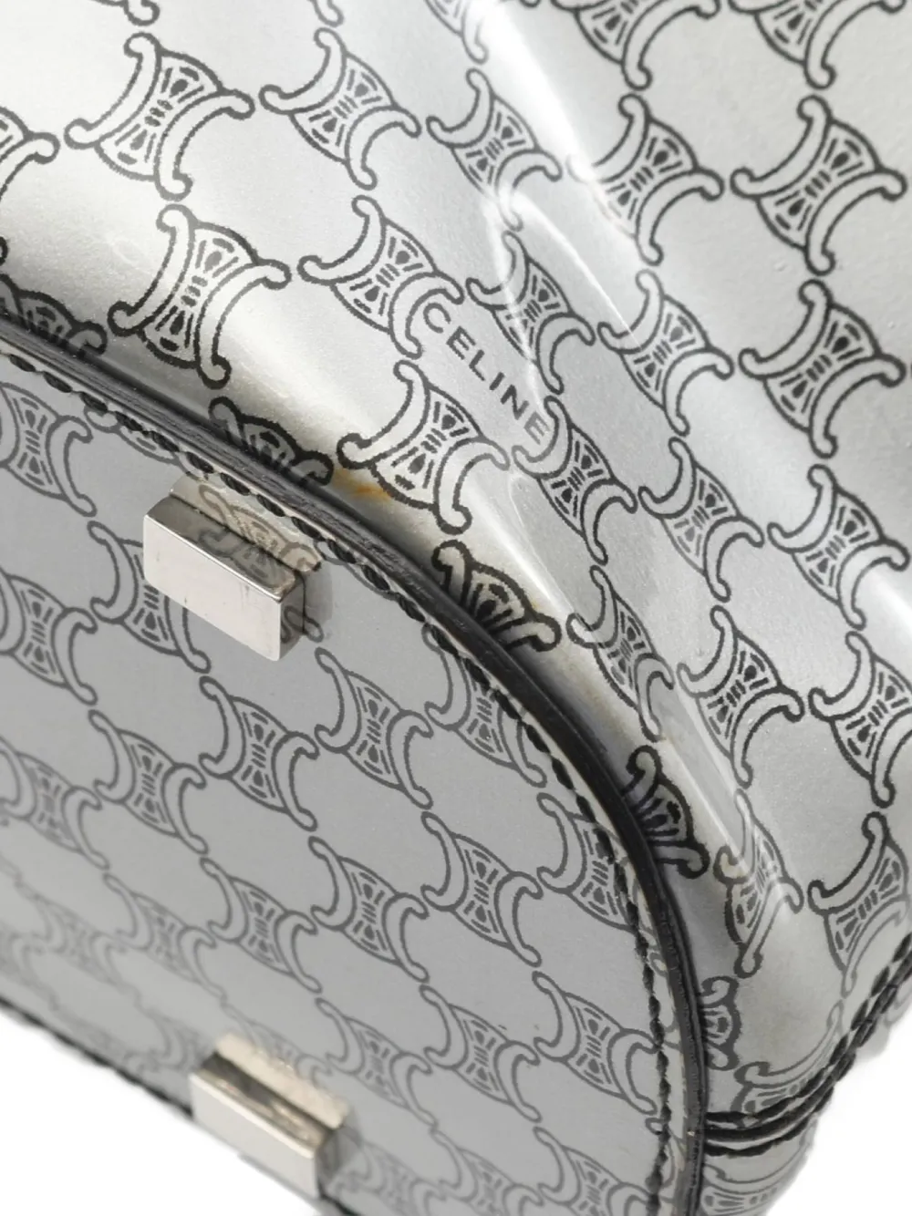 Pre-owned Celine 2000s Macadam One Shoulder Bag In Gray