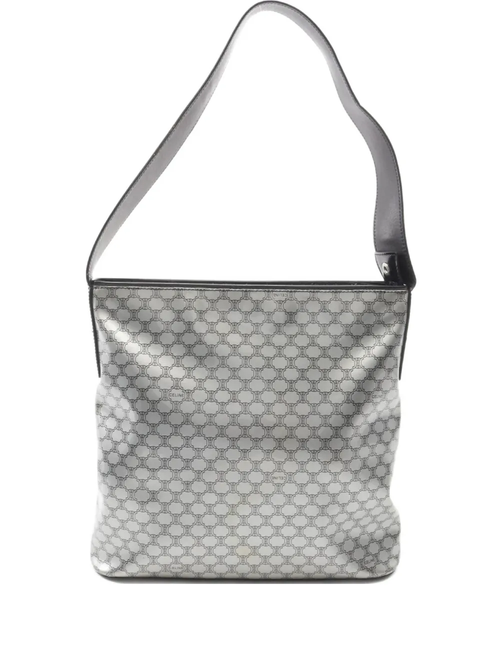 Pre-owned Celine 2000s Macadam One Shoulder Bag In Gray