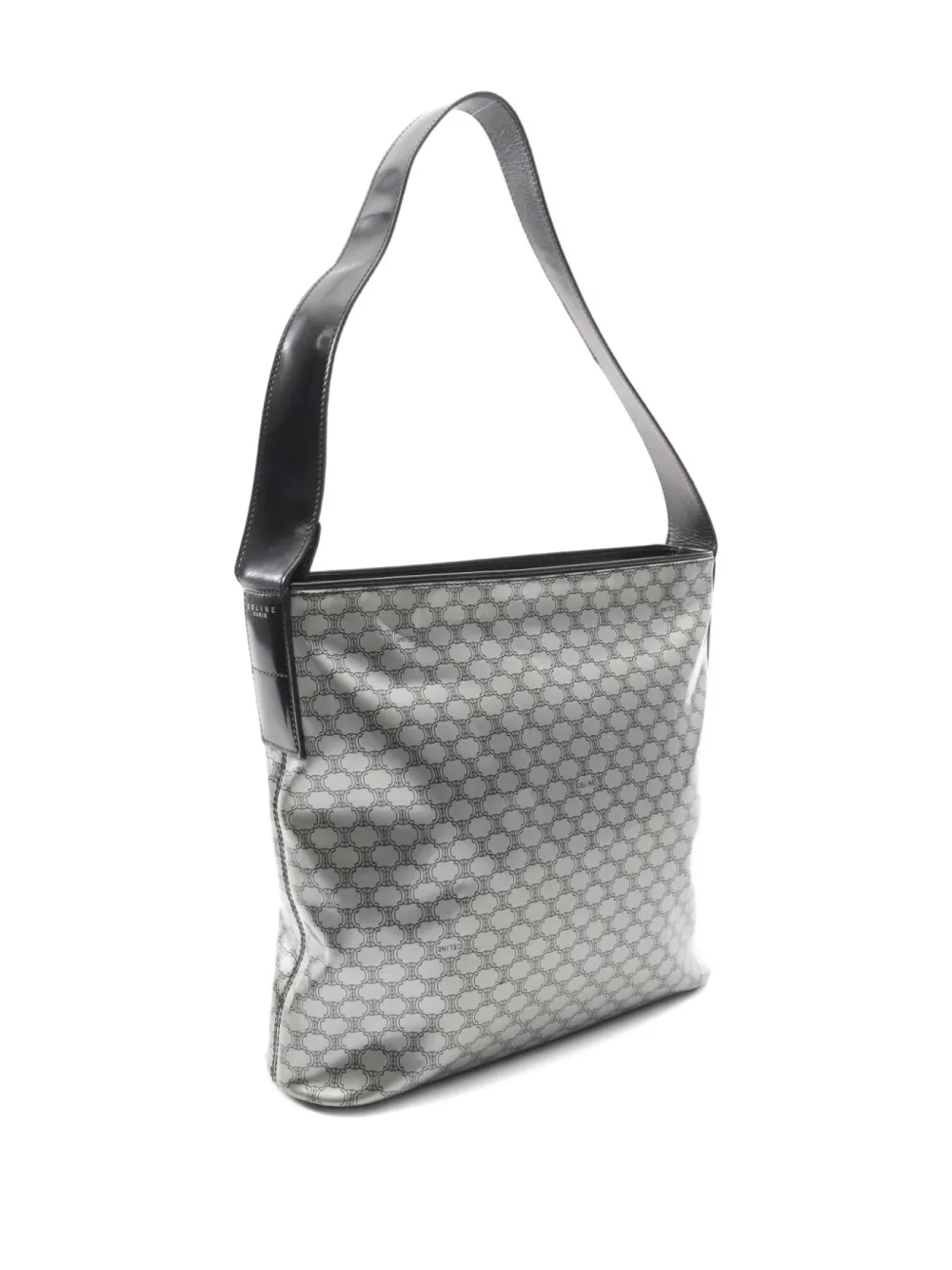 Pre-owned Celine 2000s Macadam One Shoulder Bag In Gray