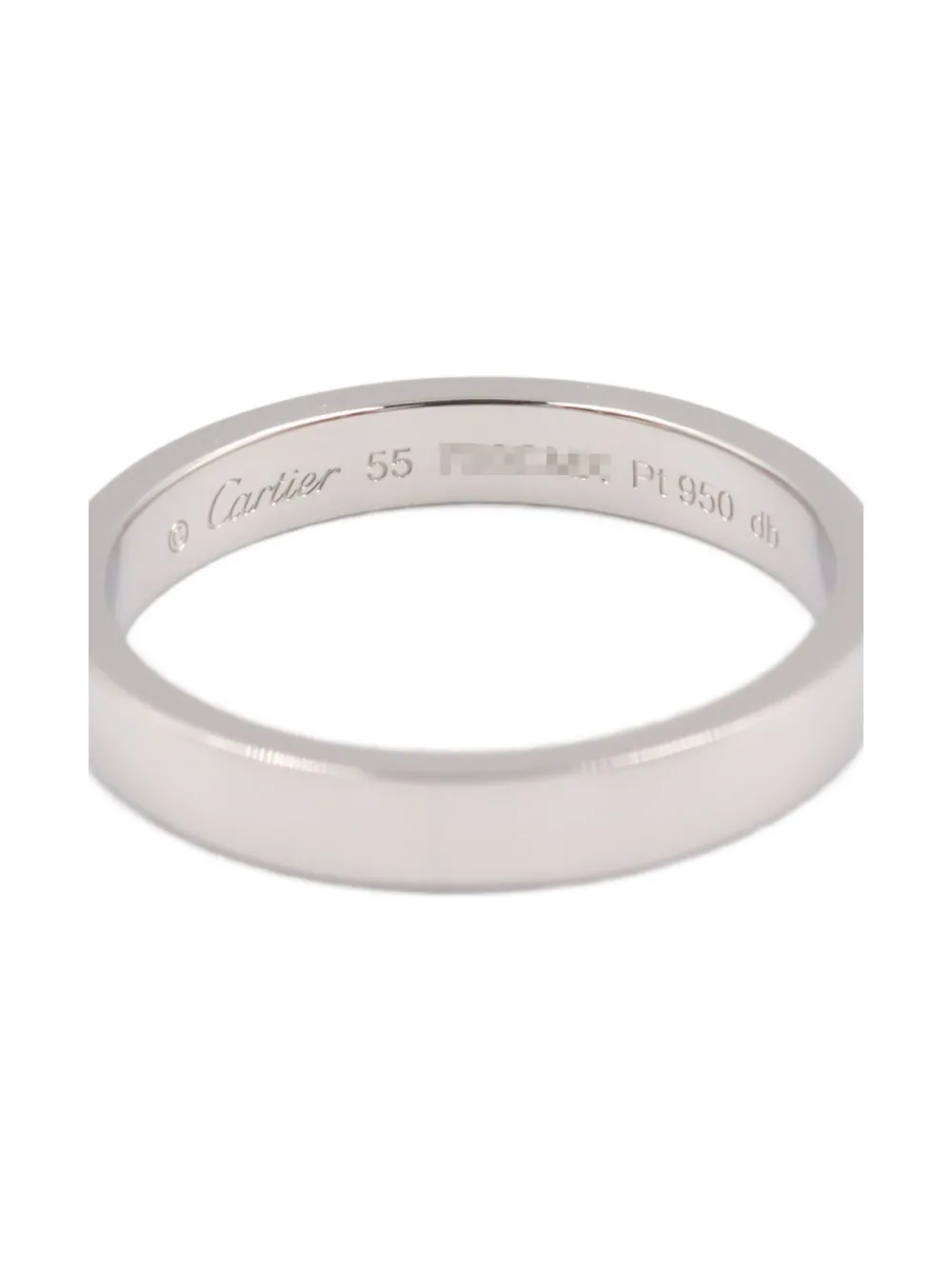Pre-owned Cartier 10s Platinum C-do Ring In Silver