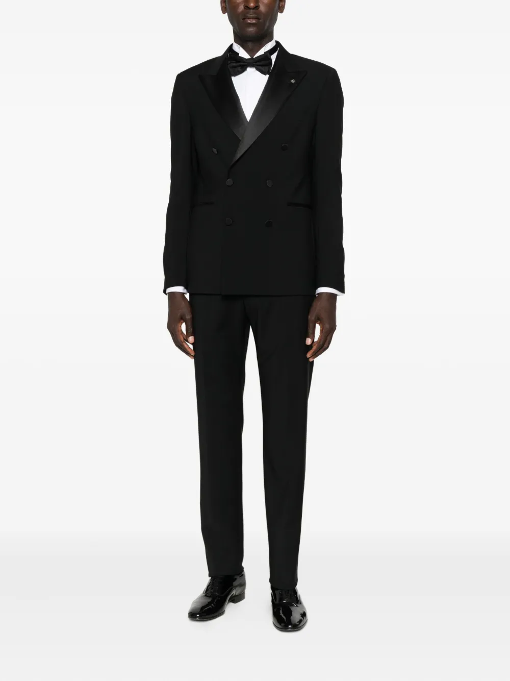 Tagliatore double-breasted peak-lapel suit - Zwart