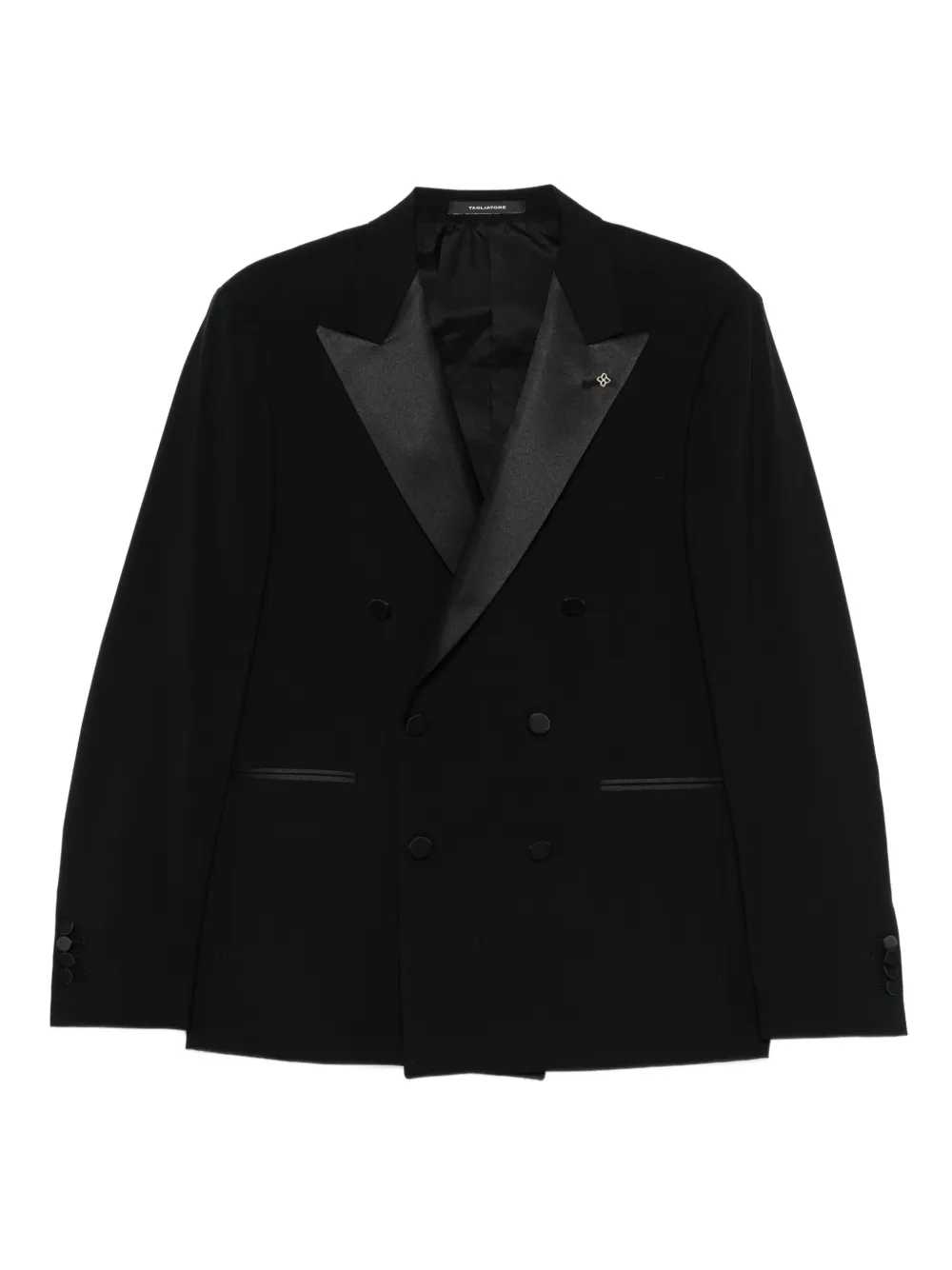 Tagliatore double-breasted peak-lapel suit | Black | Image 1