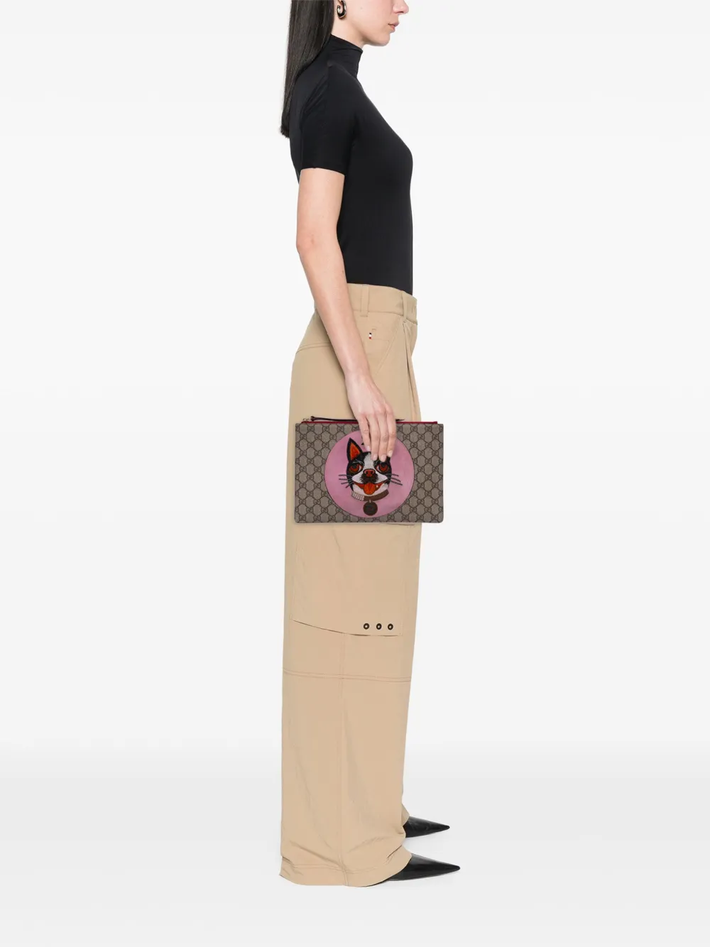 Gucci Pre-Owned 2000-2015 GG Supreme Bosco clutch bag | Pre-Owned | Image 2