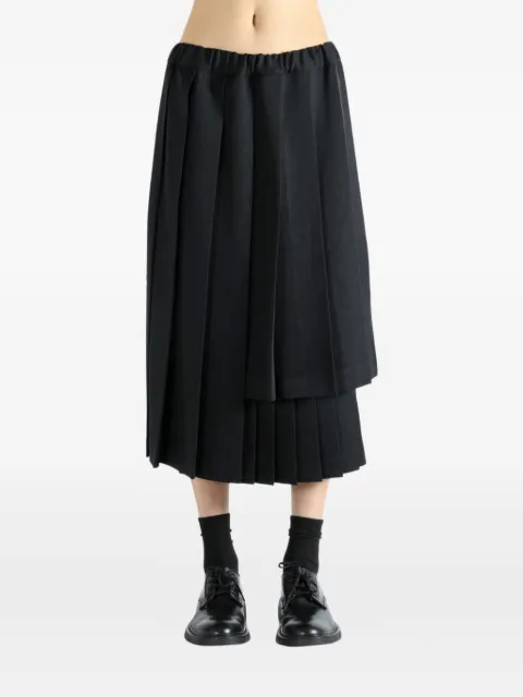 Comme Des Garçons Comme Des Garçons pleated asymmetric midi skirt