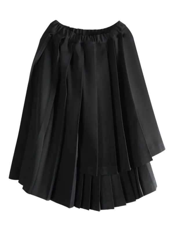 Comme Des Garçons Comme Des Garçons Pleated Asymmetric Midi Skirt