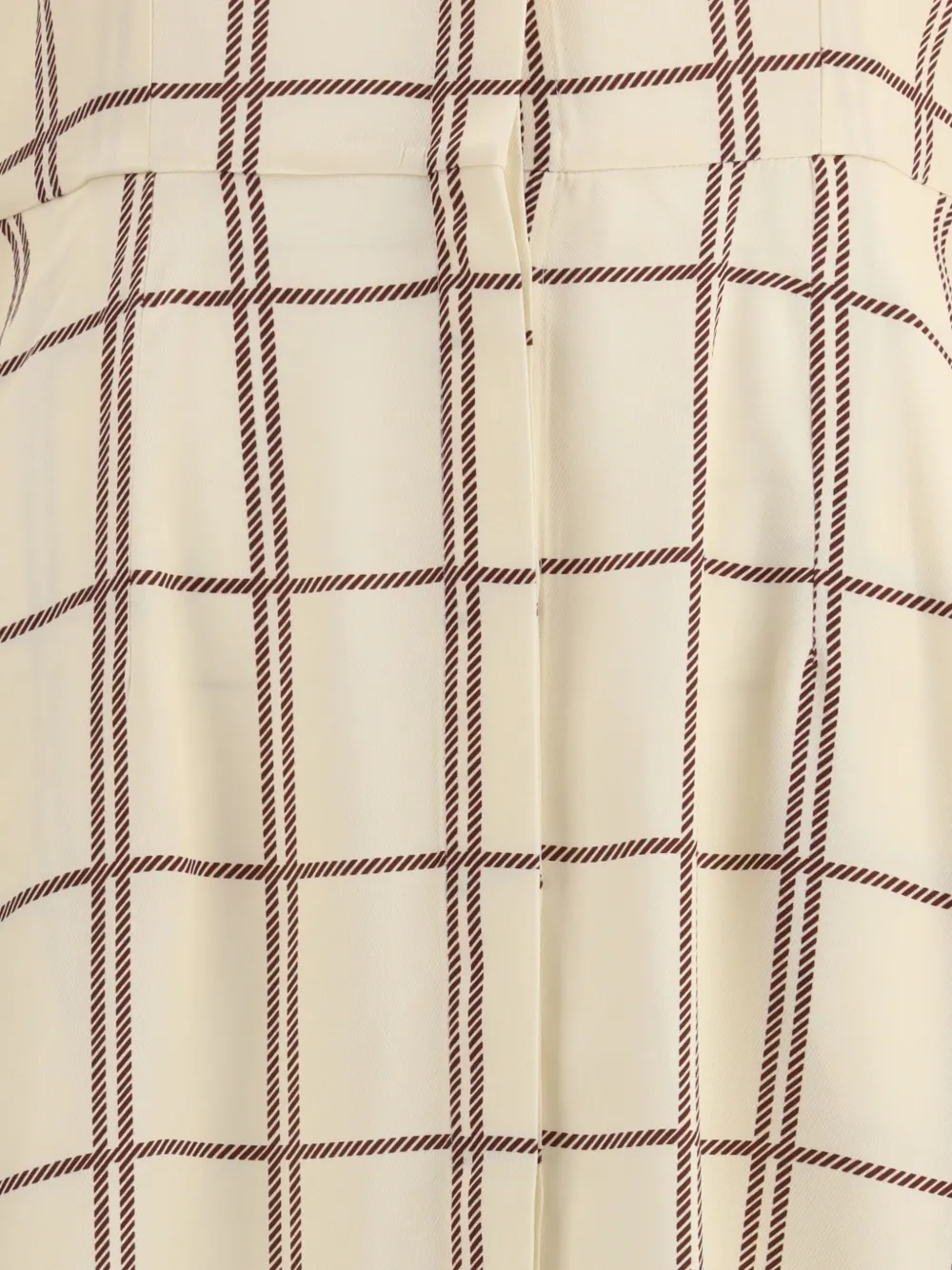 CRIDA Bordeaux geruite twill blousejurk Beige