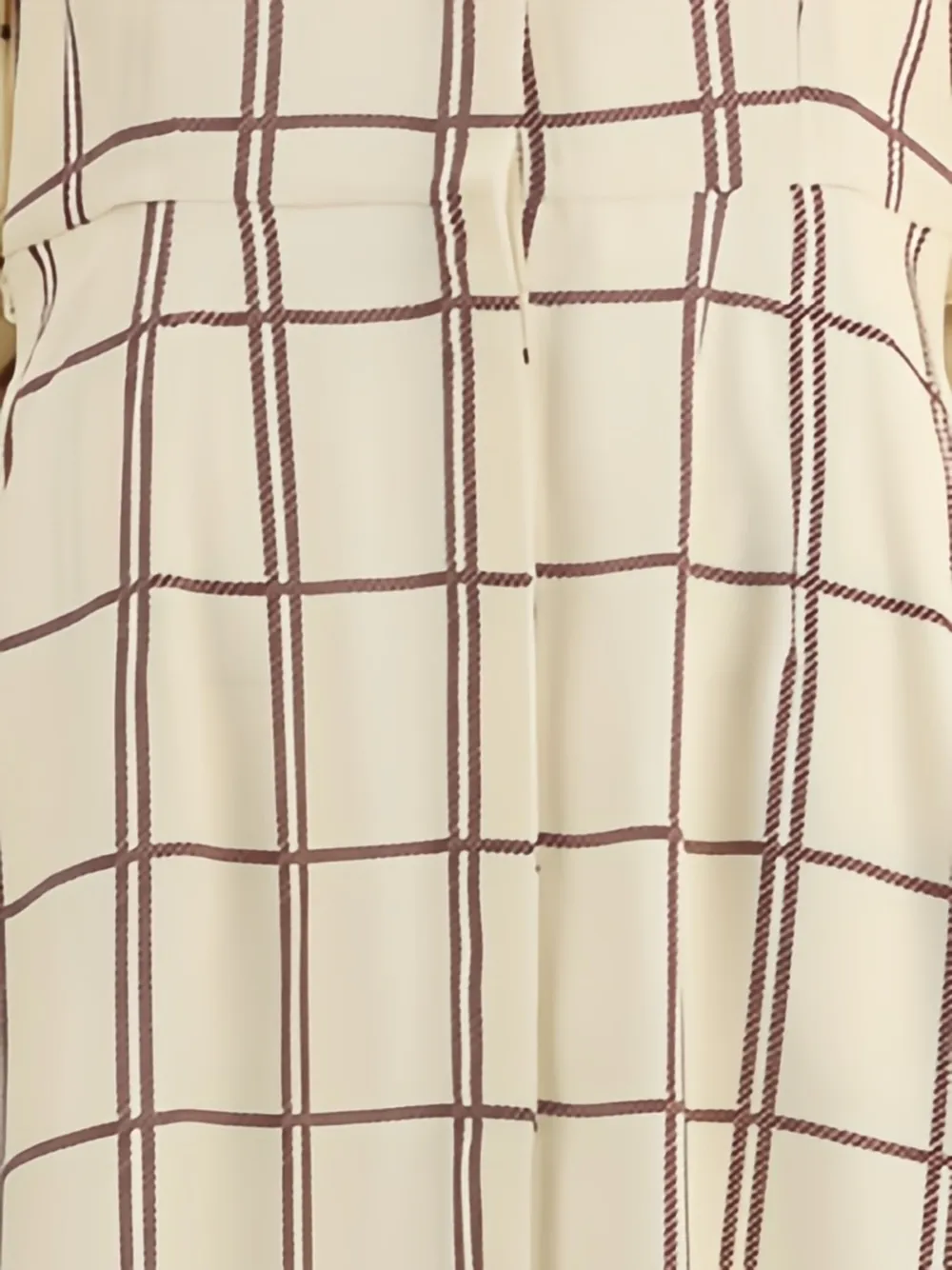 CRIDA Bordeaux geruite twill blousejurk Beige