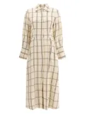 CRIDA Bordeaux checked twill shirt dress - Neutrals