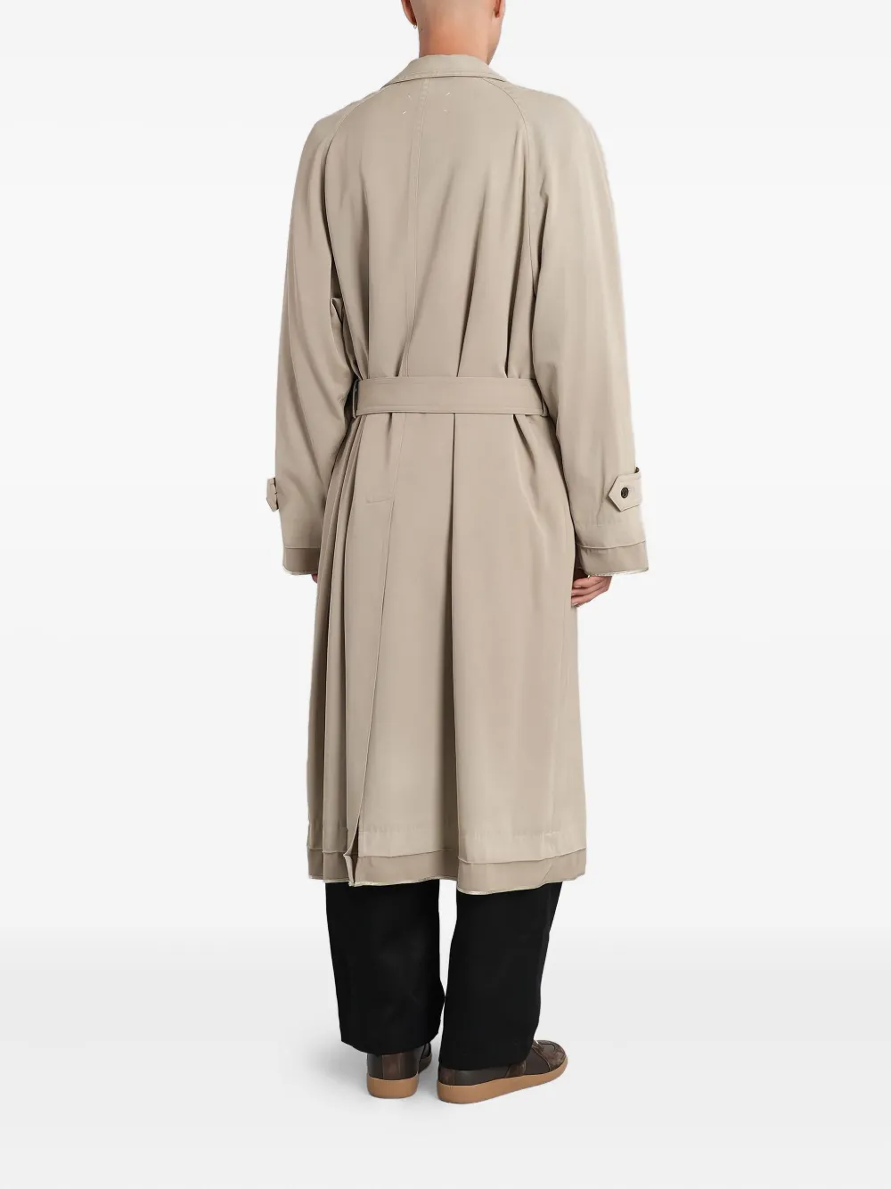 Maison Margiela Trenchcoat met gelaagd effect en ceintuur Beige