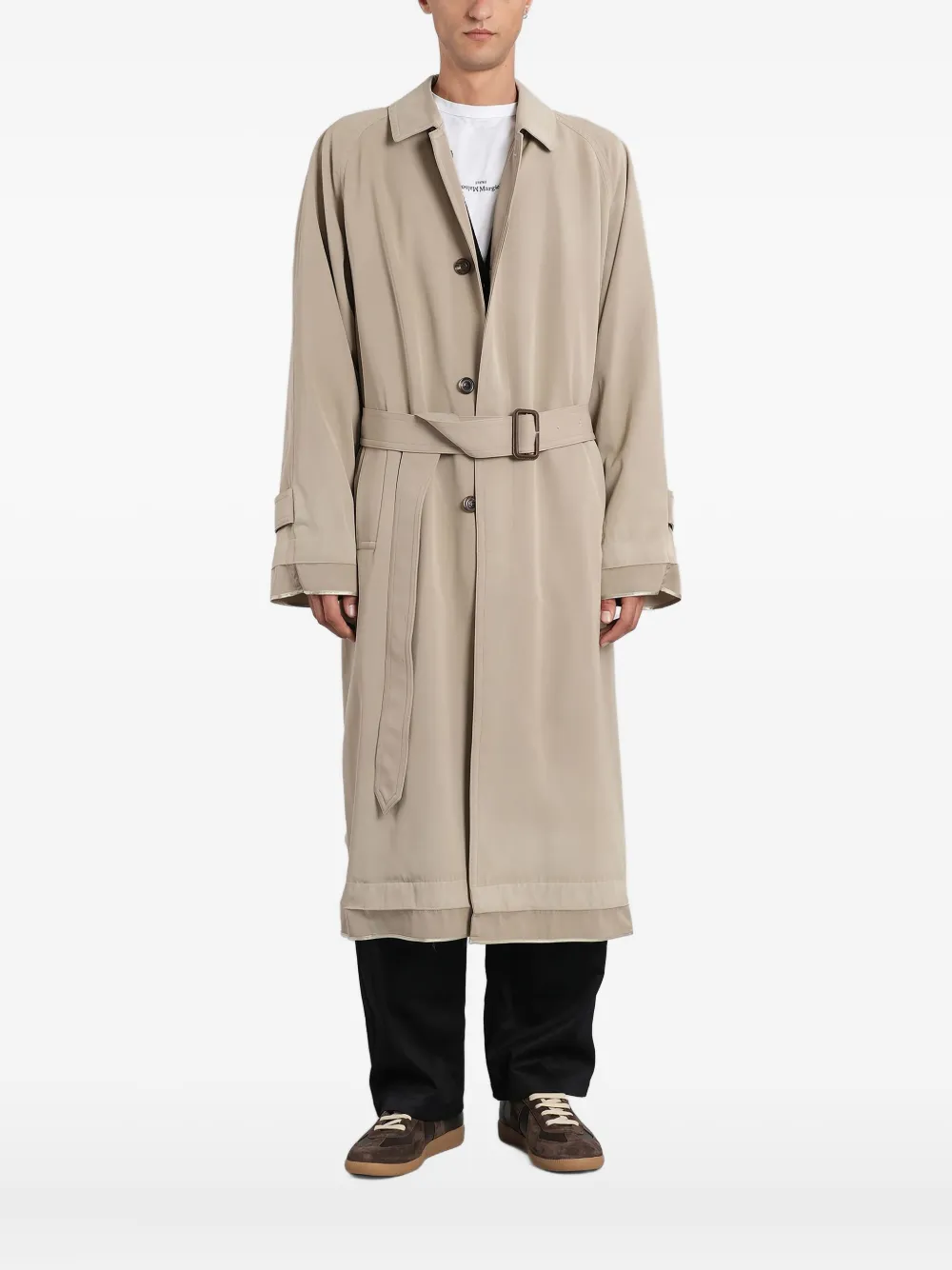 Maison Margiela ベルテッド トレンチコート - ニュートラル Maison Margiela ベルテッド トレンチコート - ニュートラル