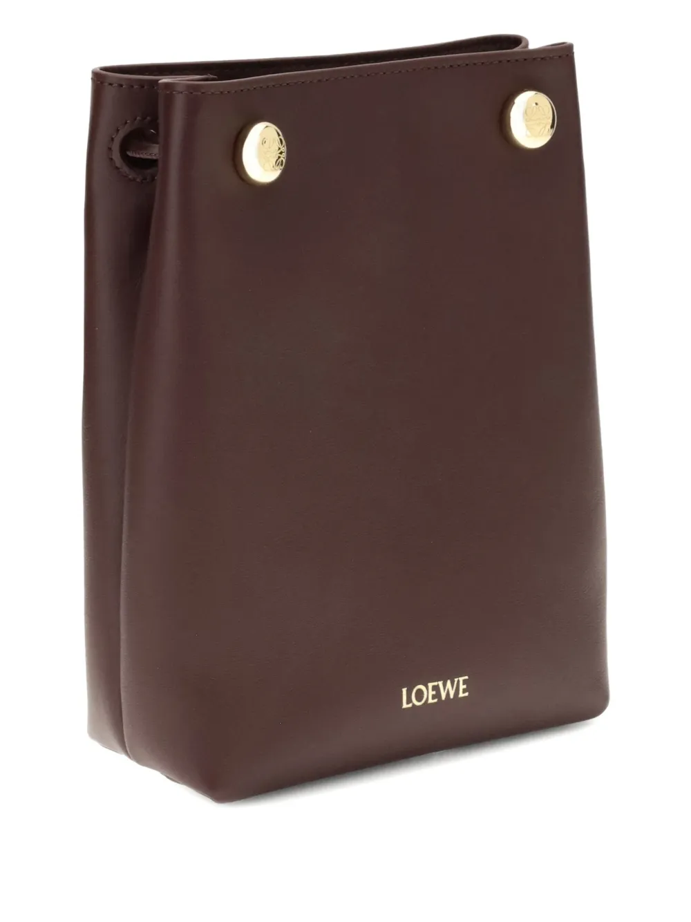 Loewe Drawstring Calfskin Pouch In Brown