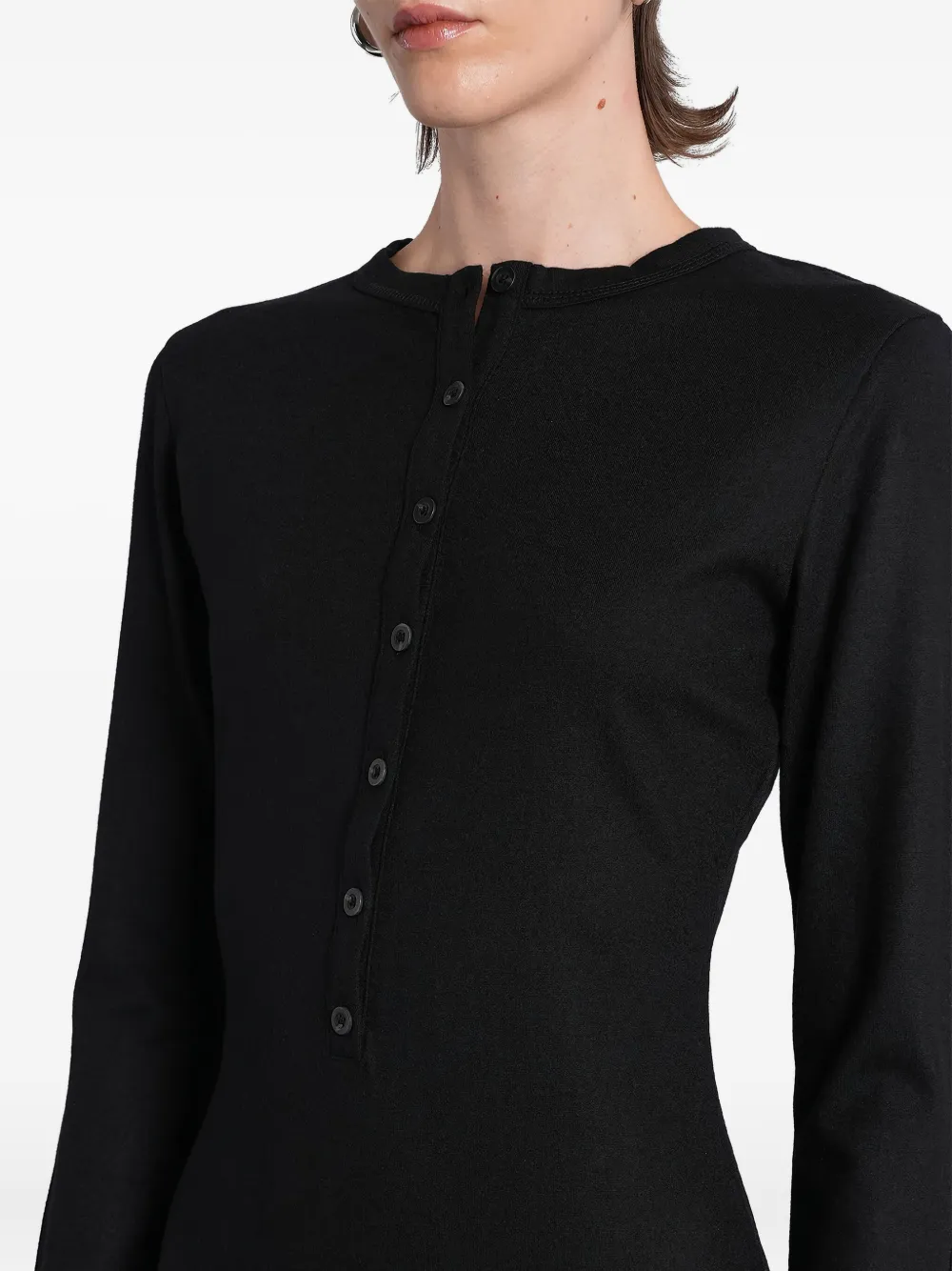 ENTIRE STUDIOS Getailleerde midi-jurk met lange mouwen BL