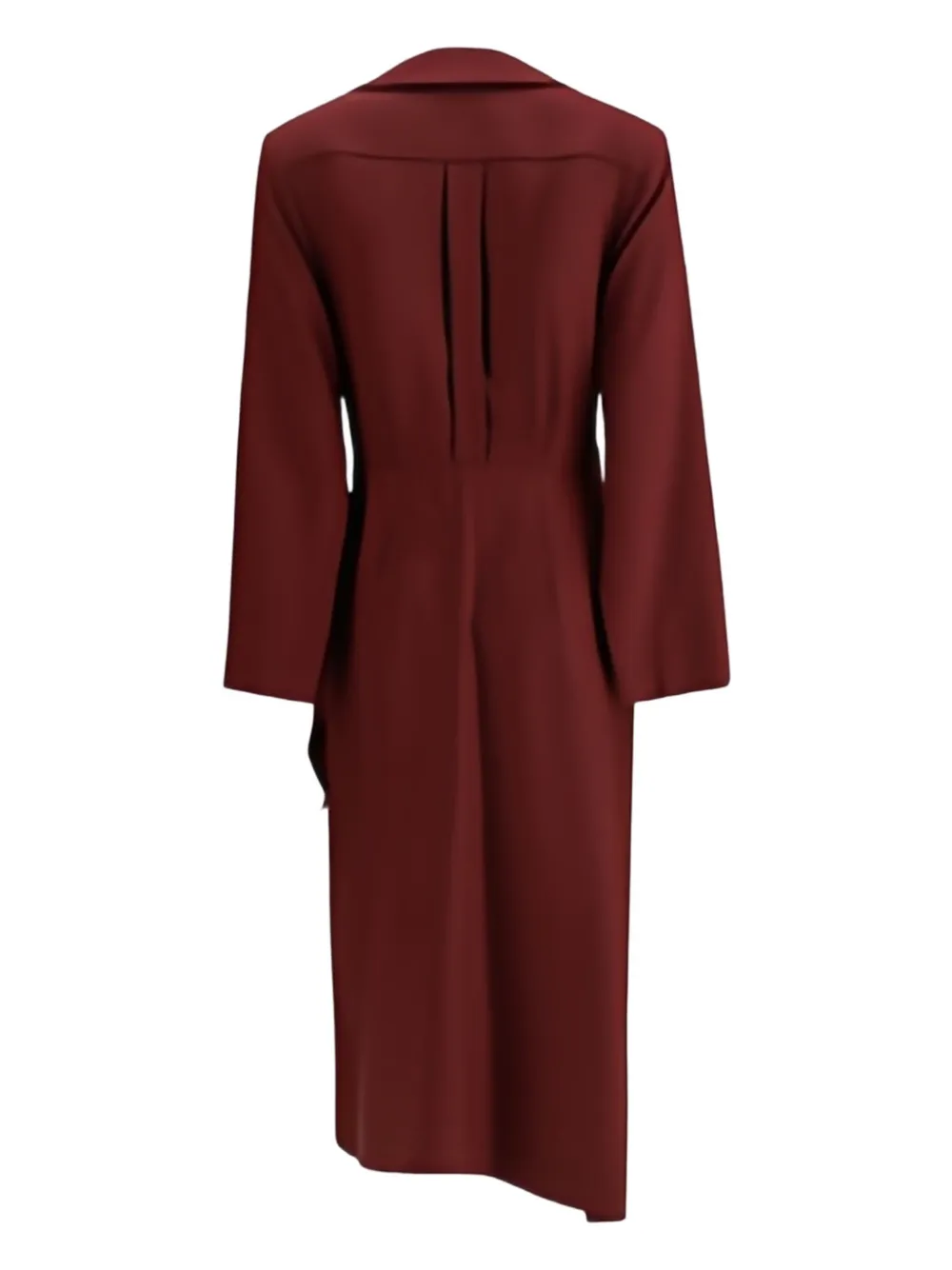 CRIDA Asymmetrische jurk met gewikkelde voorkant Rood