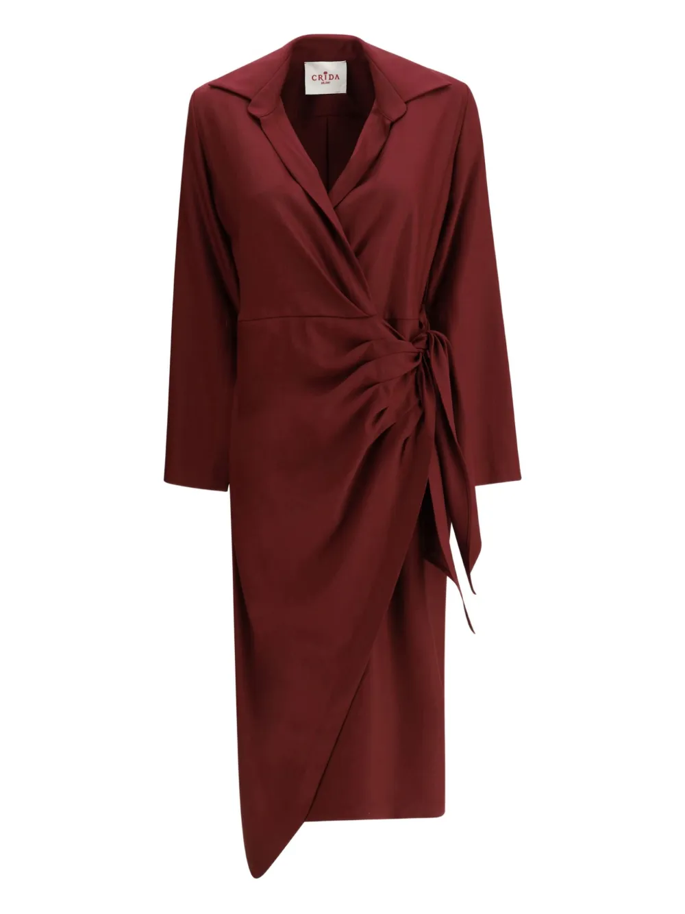 CRIDA wrap-front asymmetrical dress | Red | Image 1
