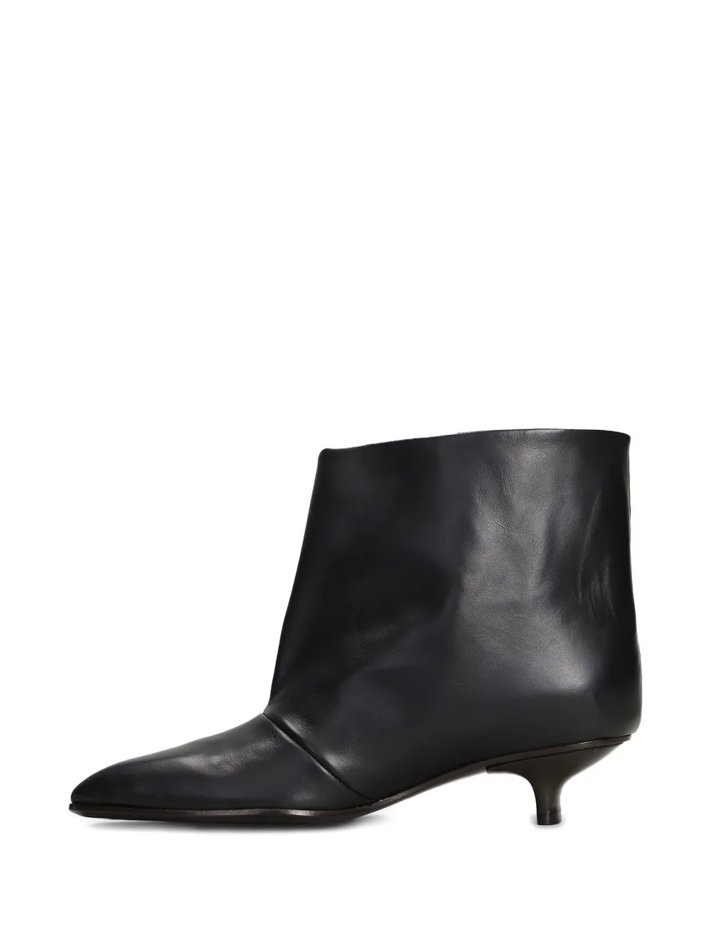 Vicini Cizin 30 Low Heels Ankle Boots In Black Leather In Black
