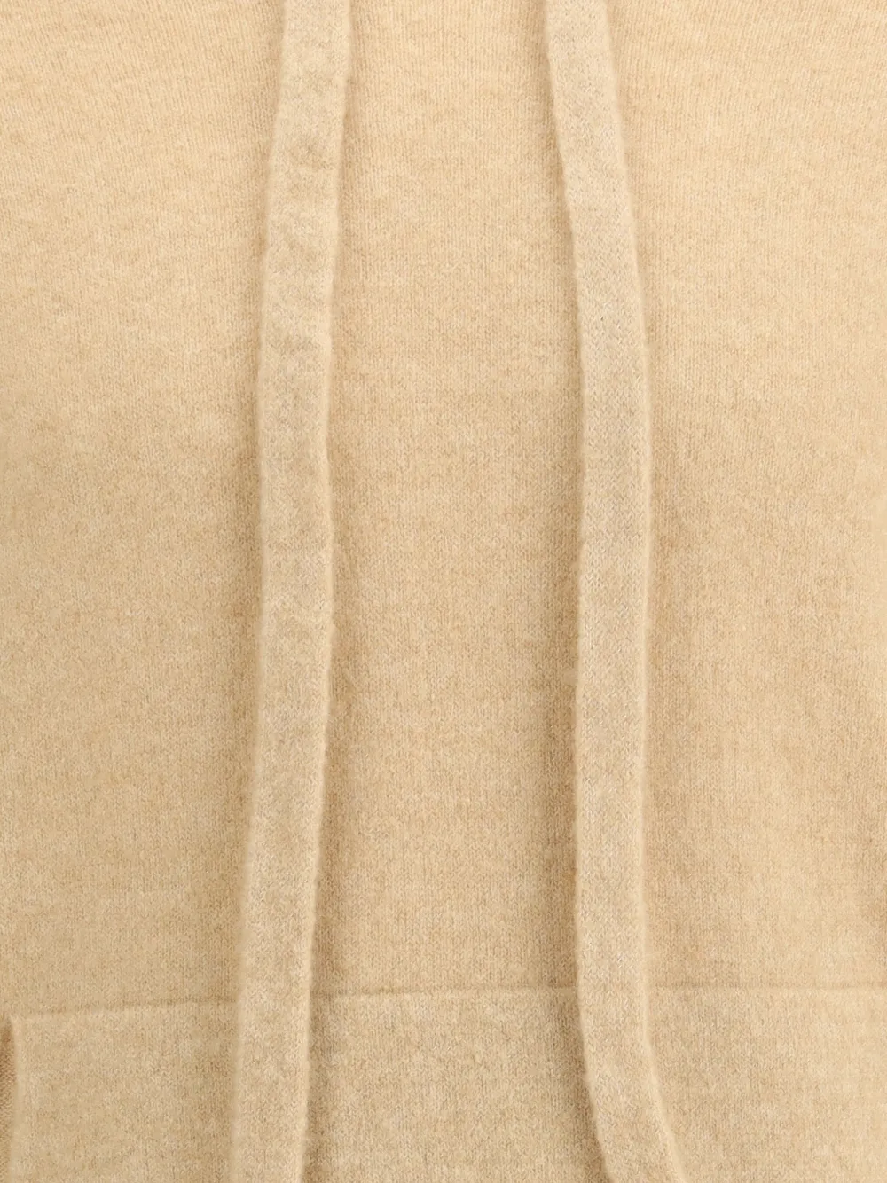 Laneus Gebreide hoodie met buidelzak Beige