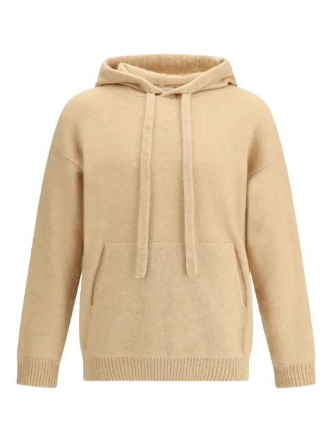 Laneus kangaroo-pocket knitted hoodie