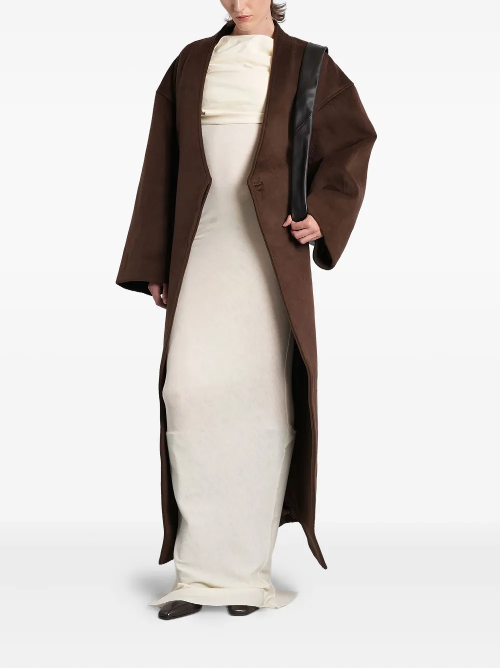 Entire Studios Cavalier Dress In Beige Wool In White