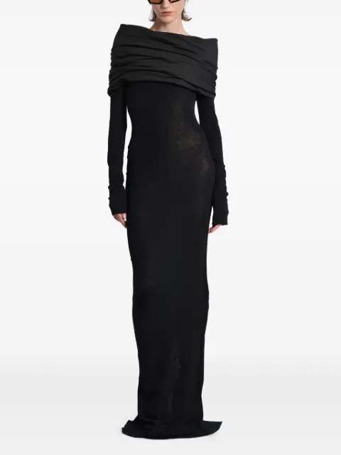 ENTIRE STUDIOS draped-shoulder maxi dress
