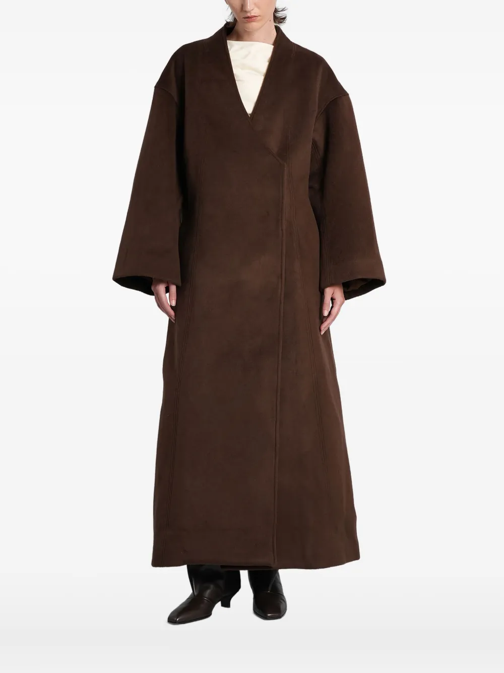 ENTIRE STUDIOS wrap-front double-breasted coat | Brown | Image 1
