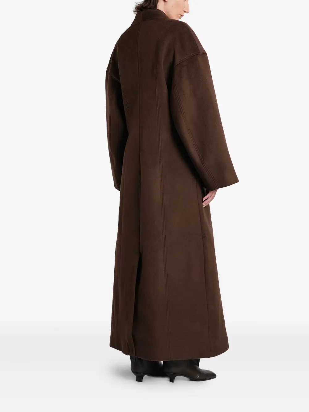Entire Studios Wrap-front Double-breasted Coat In Brown