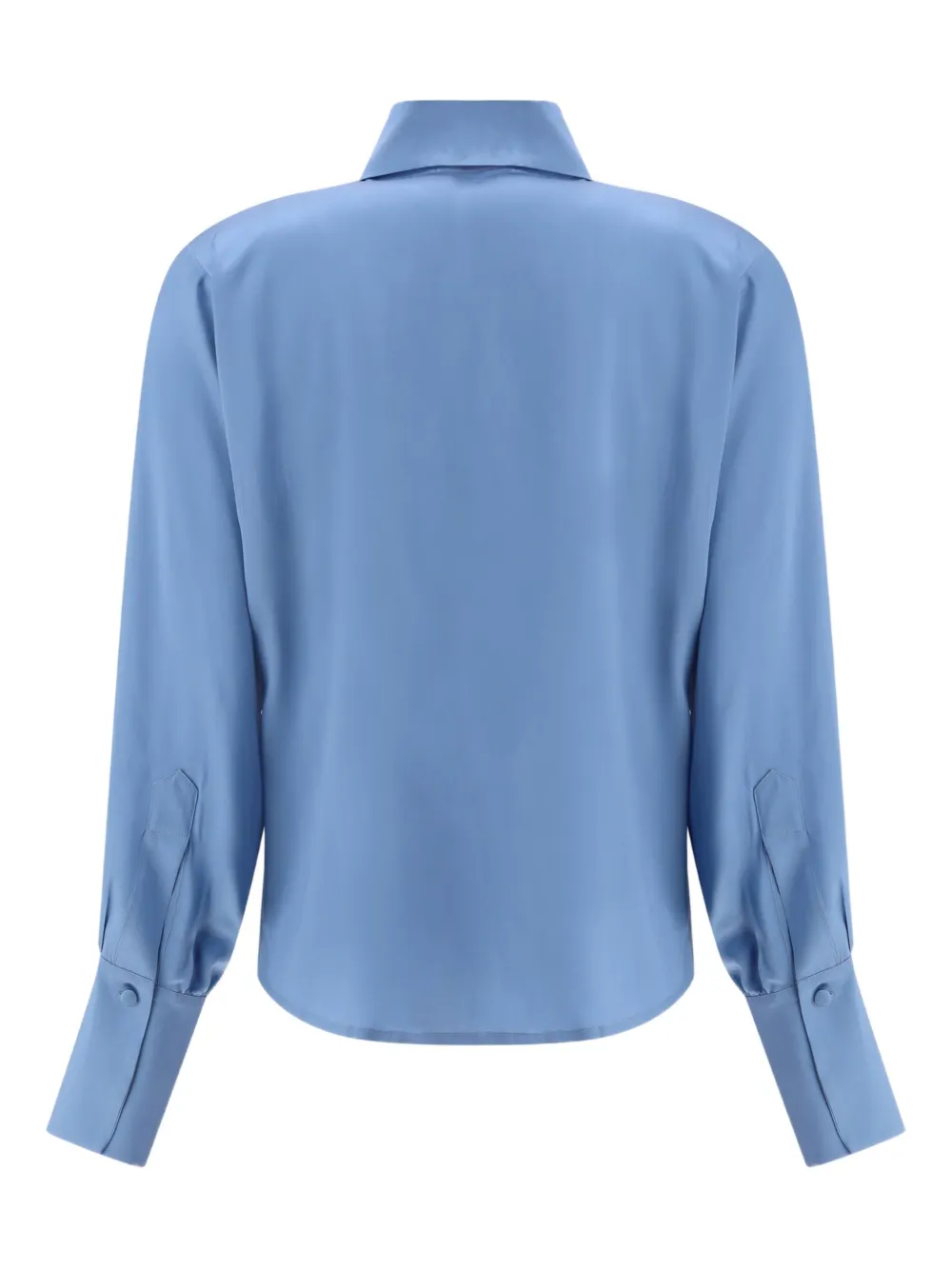 CRIDA Feltre satijnen blouse - Blauw