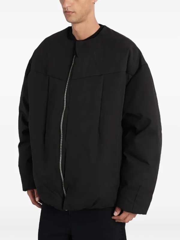 ENTIRE STUDIOS ノーカラー パデッドジャケット | ブラック | FARFETCH JP