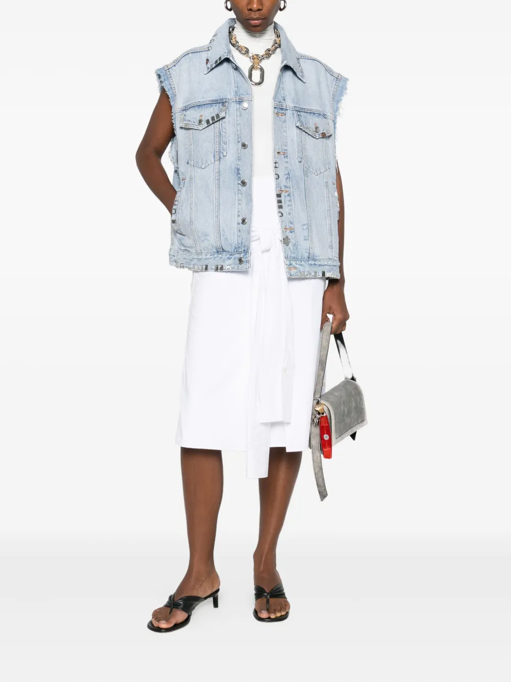 Alexander Wang embellished sleeveless denim jacket | Denim Jackets | Image 2
