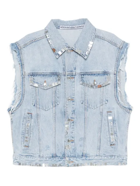 Alexander Wang embellished sleeveless denim jacket