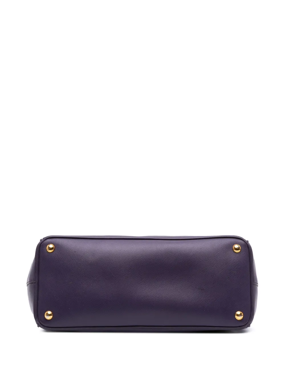 Pre-owned Prada 2010-2025 Medium Saffiano Lux Galleria Double Zip Satchel In Purple