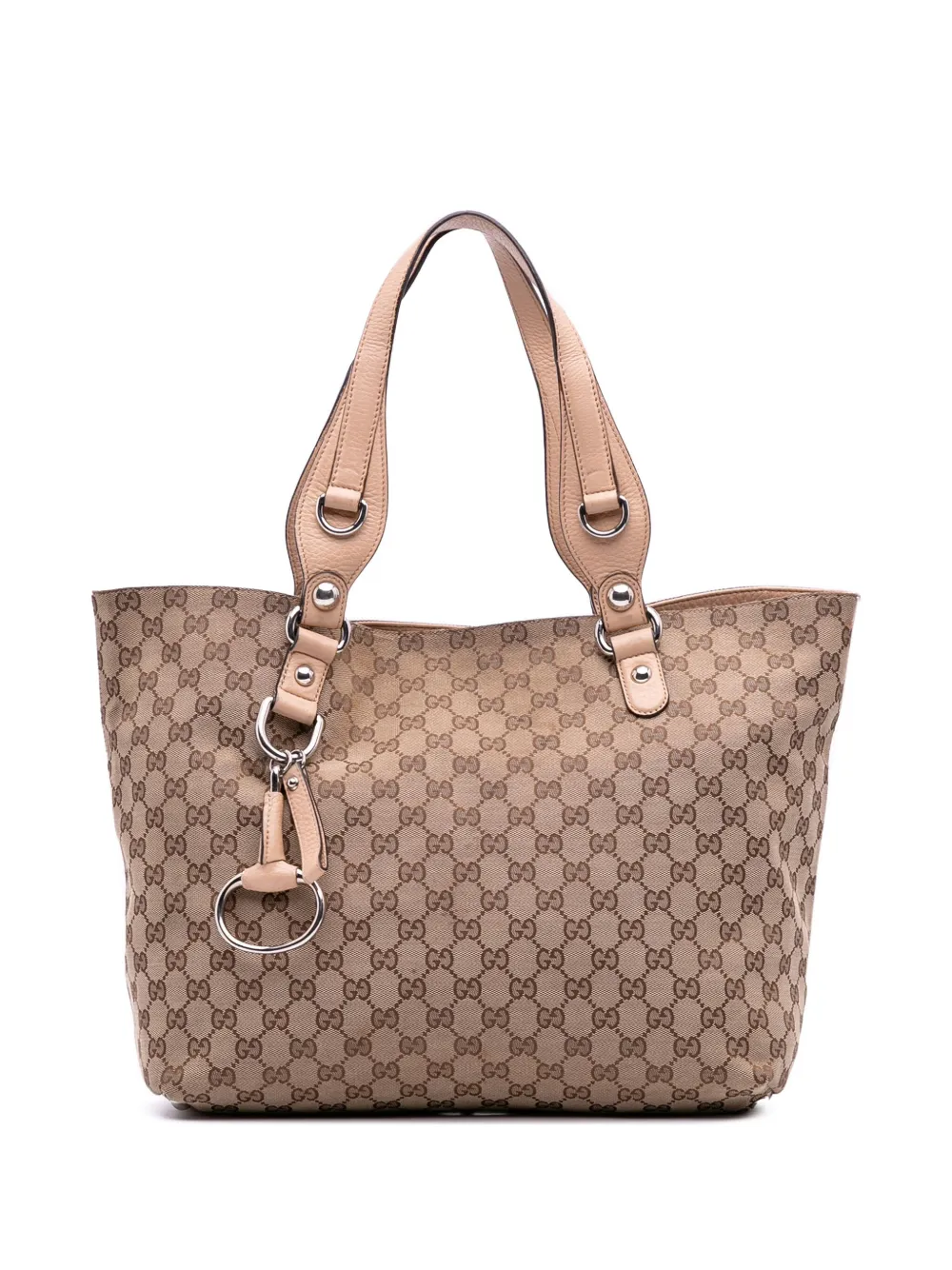 Gucci Pre-Owned 2016-2025 GGキャンバス アイコン ビット ハンドバッグ - ブラウン Gucci Pre-Owned 2016-2025 GGキャンバス アイコン ビット ハンドバッグ - ブラウン