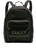 Gucci Pre-Owned 2016-2025 Leather Logo backpack - Black