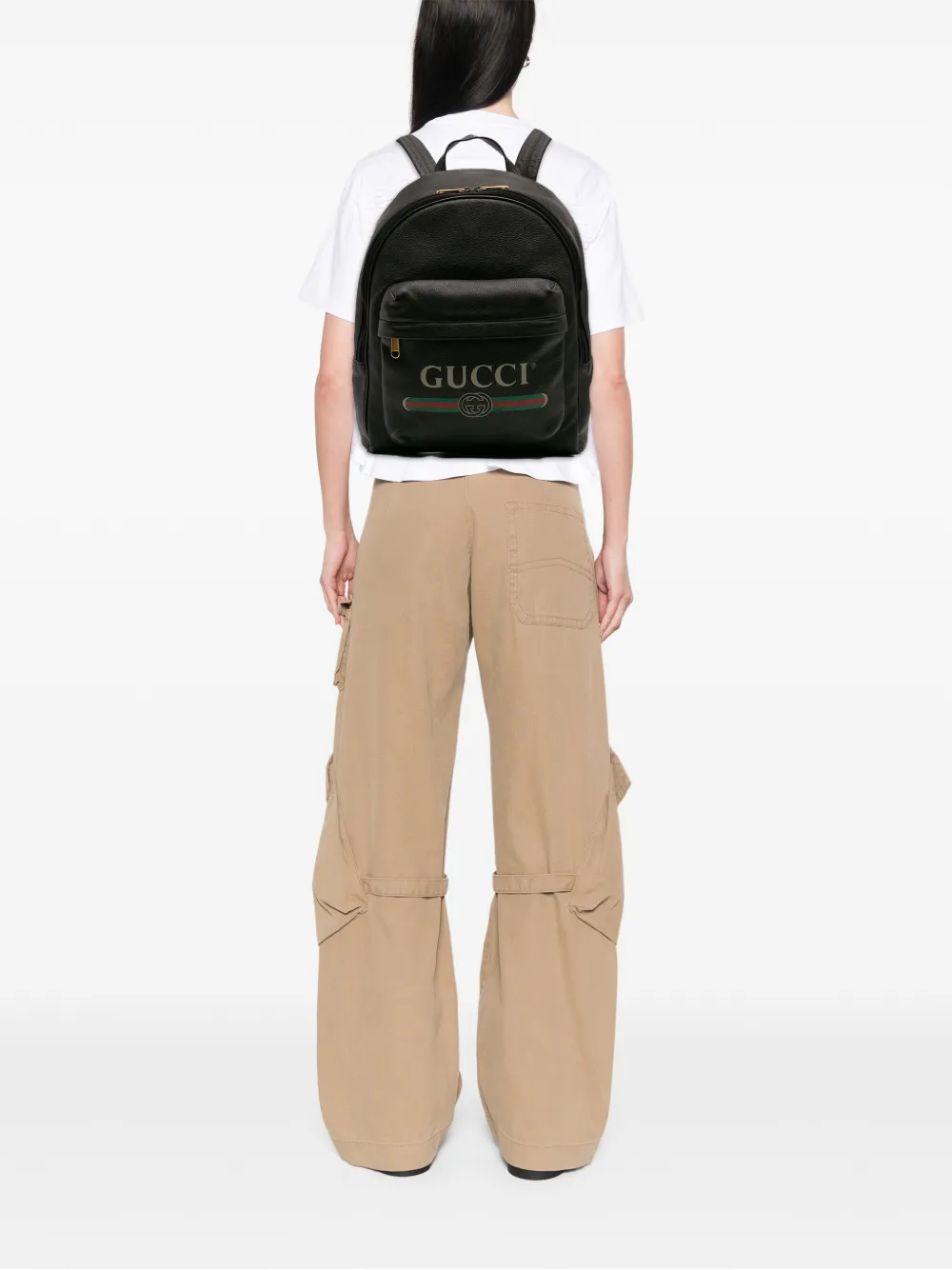 Gucci Pre-Owned 2016-2025 Leather Logo backpack | Pre-Owned | Image 2