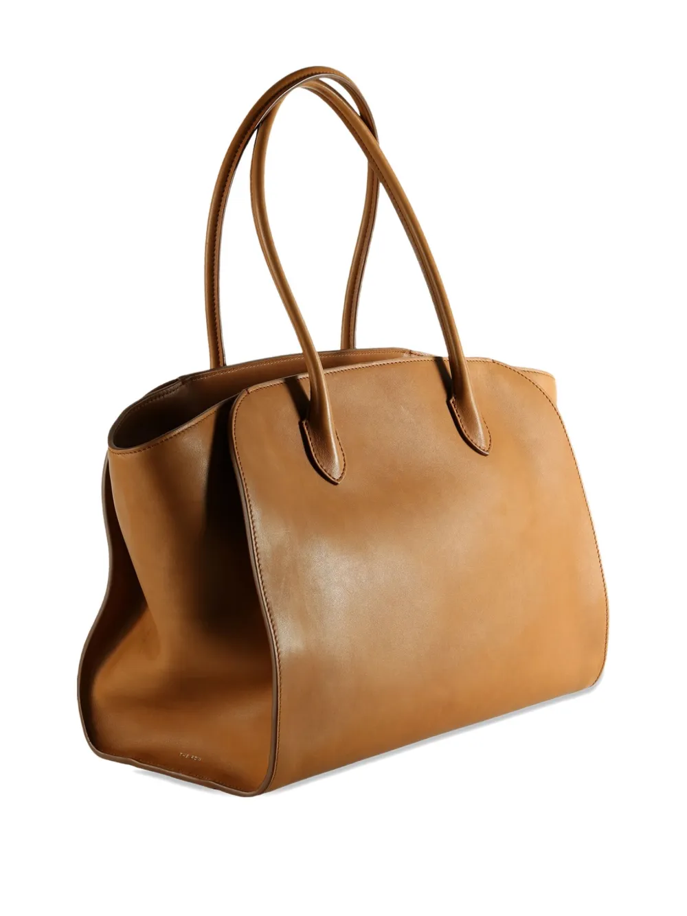 The Row leather tote bag double handle - Bruin