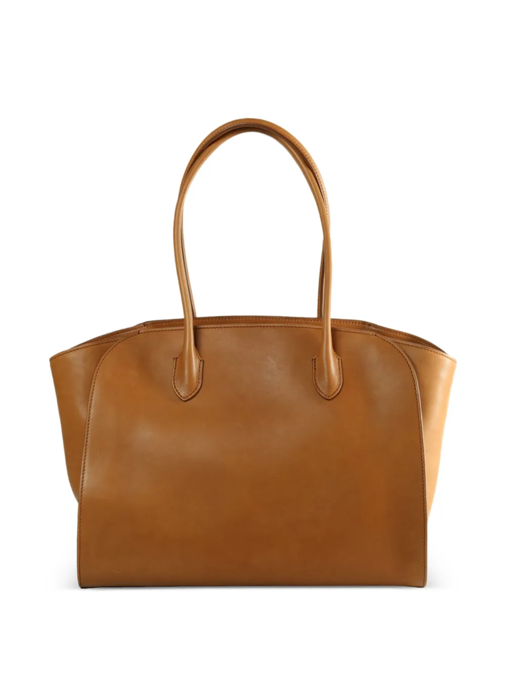 The Row leather tote bag double handle | Brown | Image 1